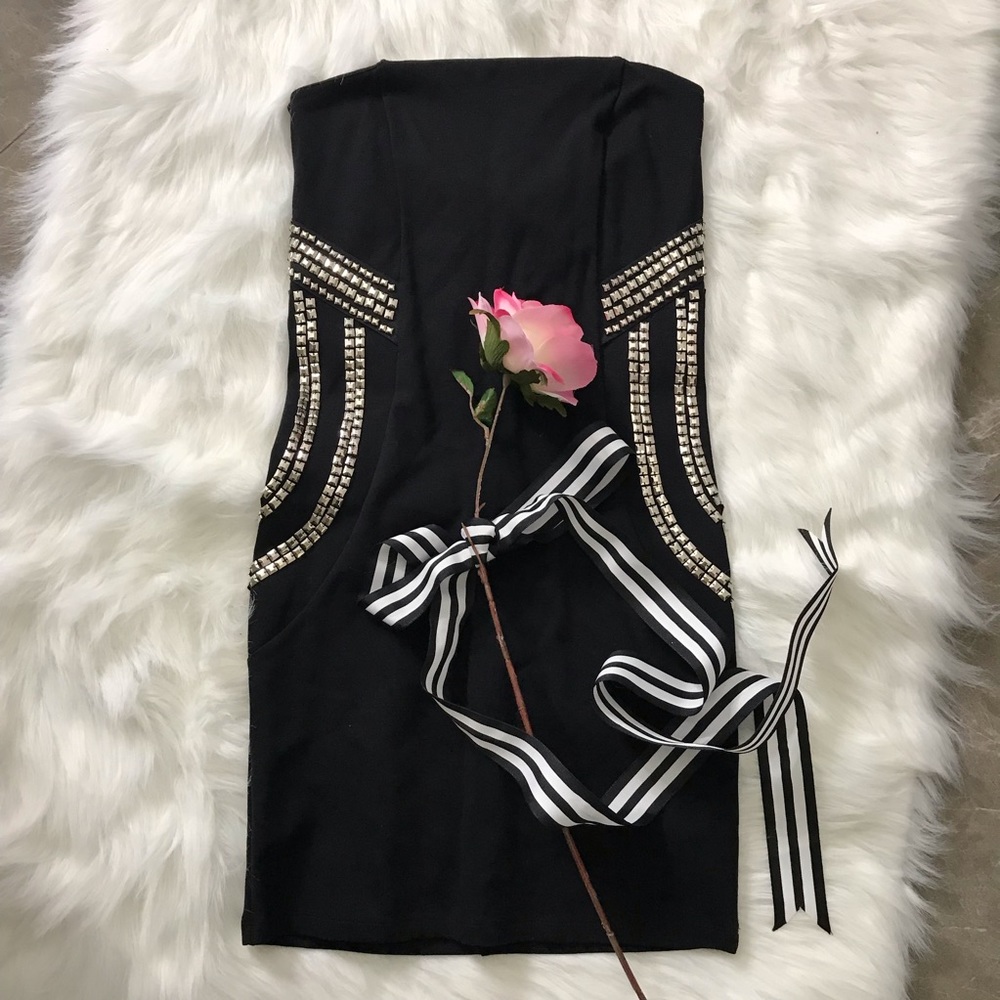 NWT Guess Black Strapless Dress